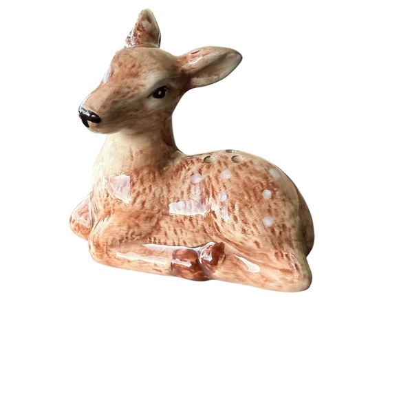 Robert Stanley Deer Salt & Pepper Shaker with Tree Dish Set  No chip. Immaculate - Picture 3 of 9